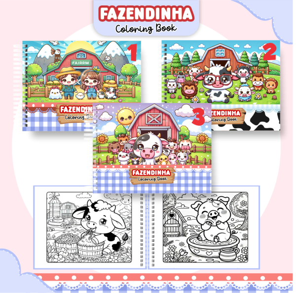 Livro de colorir Fazendinha 2