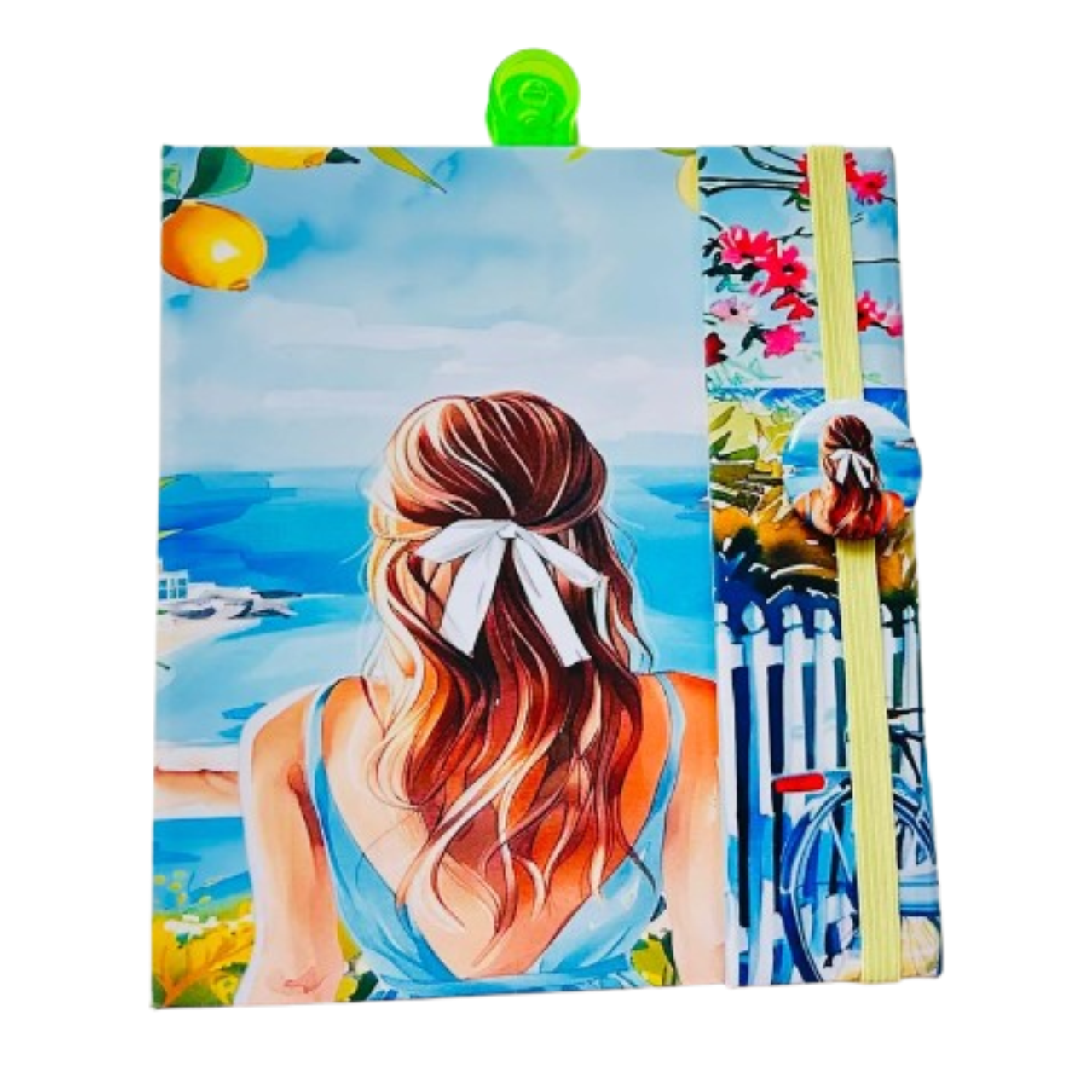 Notepad com planner diário e mini calendário Mediterrâneo