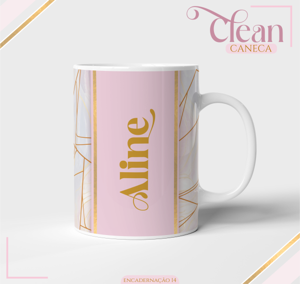Agenda 2026 Personalizada "Coleção Clean" (Mármore Geométrico) + Brindes e Kits com Caneca