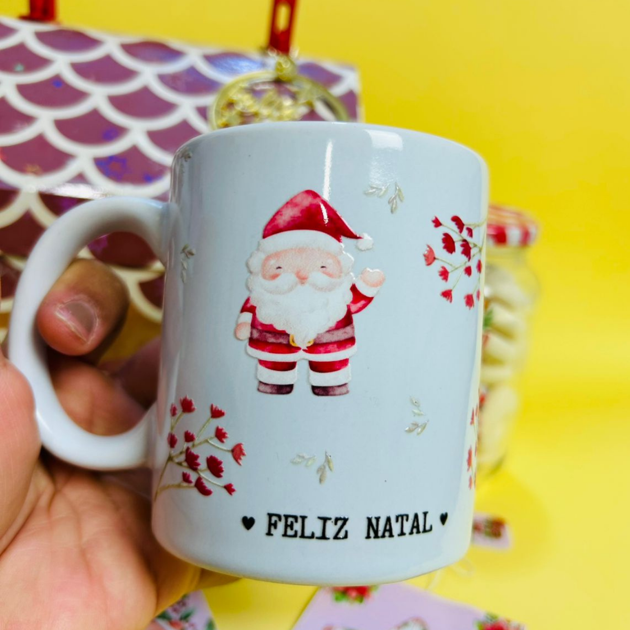 Kit DIY Faça Você Mesma: Maleta Casinha "Chá da Tarde de Natal"