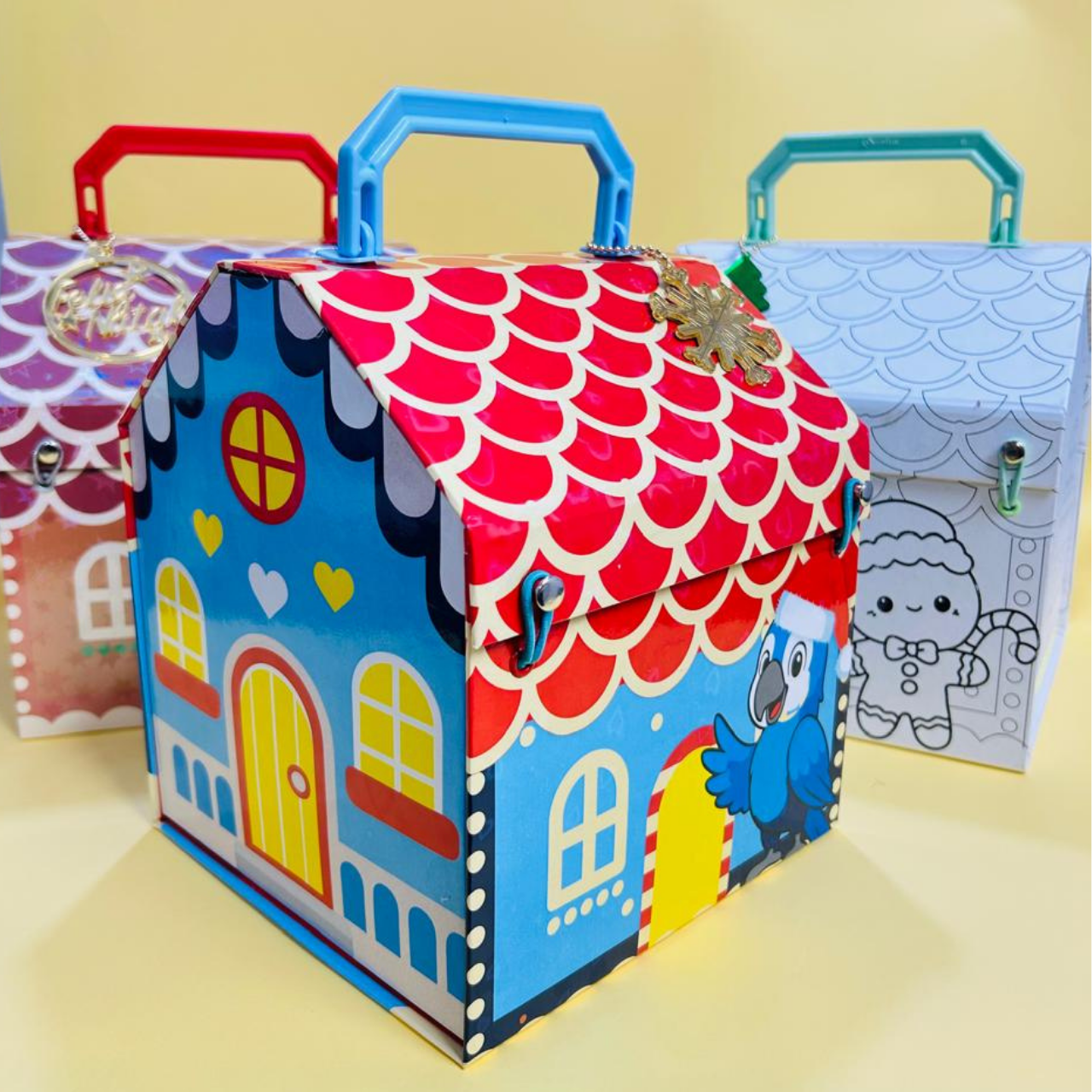 Maleta Casinha de Natal + Kit de Colorir Completo