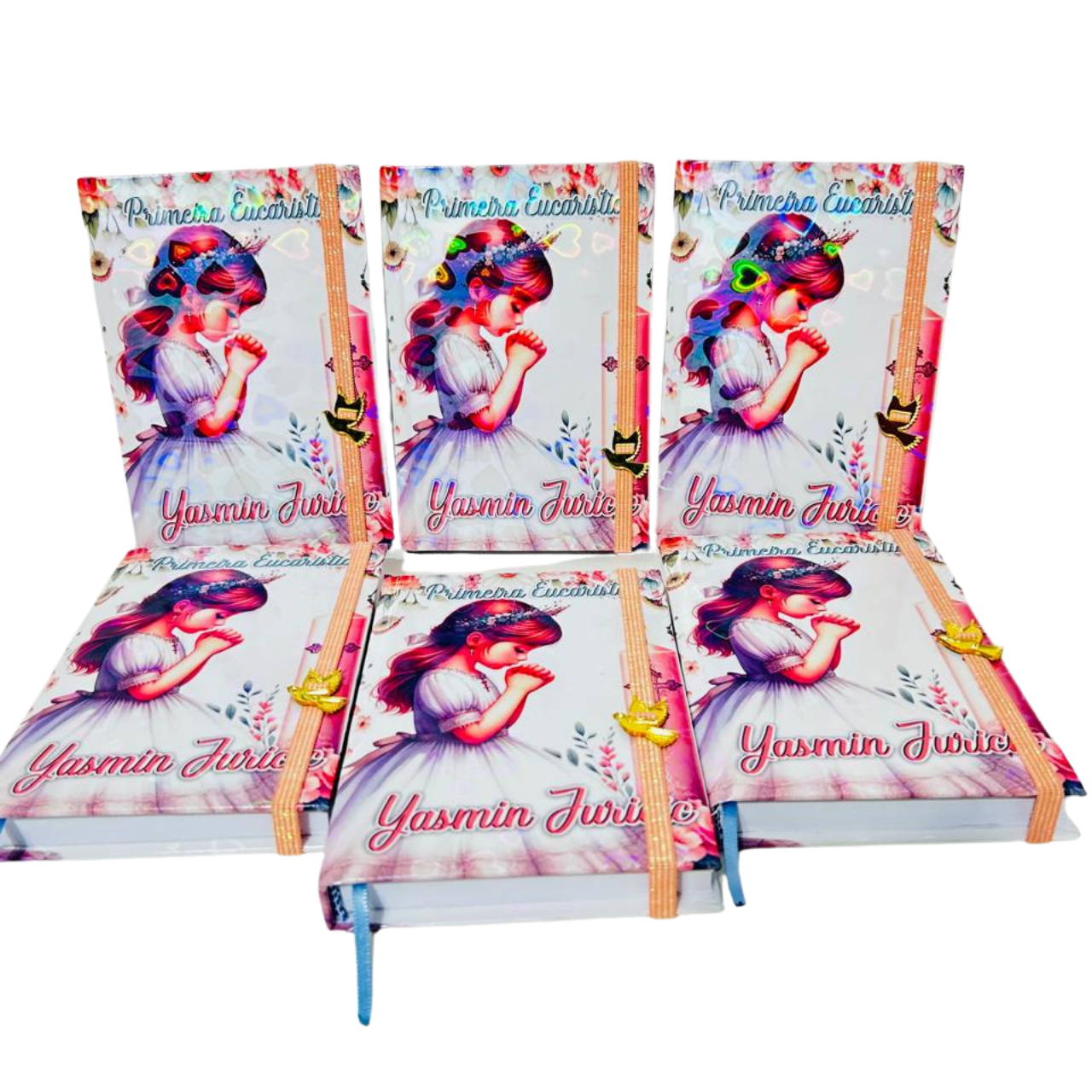Livro de Orações Católicas Personalizado - Lembrança de Luxo para Primeira Eucaristia ou Batismo