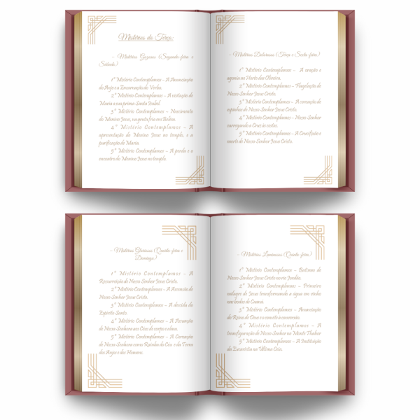 Livro de Orações Católicas Personalizado - Lembrança de Luxo para Primeira Eucaristia ou Batismo