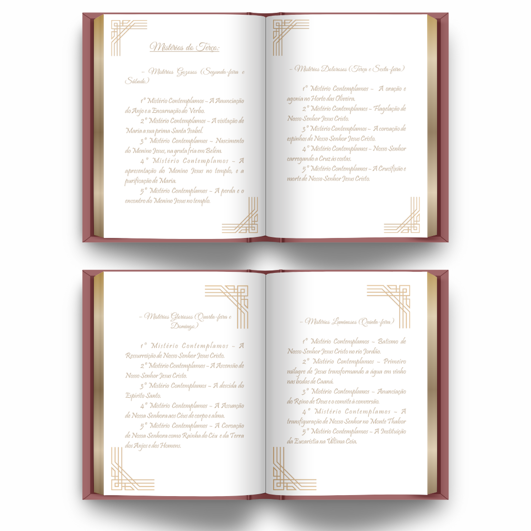 Livro de Orações Católicas Personalizado - Lembrança de Luxo para Primeira Eucaristia ou Batismo