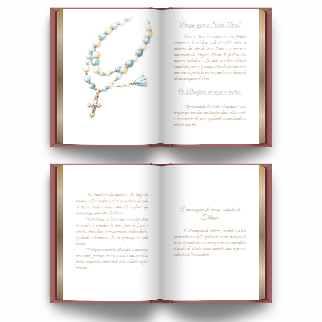 Livro de Orações Católicas Personalizado - Lembrança de Luxo para Primeira Eucaristia ou Batismo