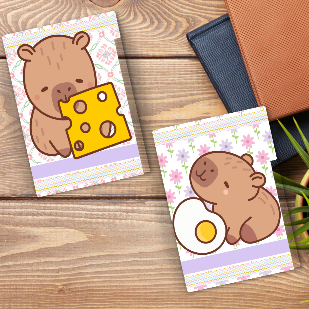 Caderno Capivara 6 Matérias (A5 ou Universitário) | Perfumado + Marcador