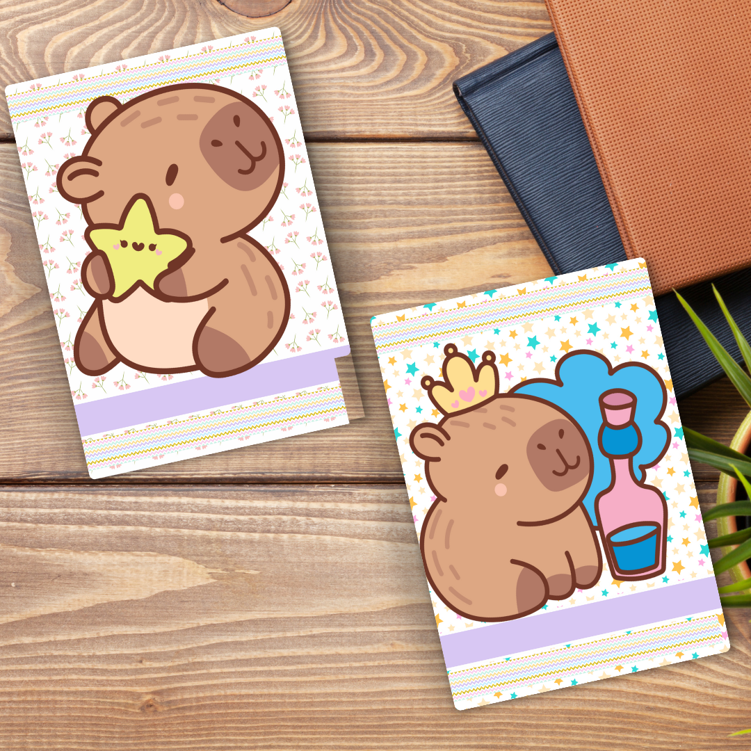 Caderno Capivara 6 Matérias (A5 ou Universitário) | Perfumado + Marcador