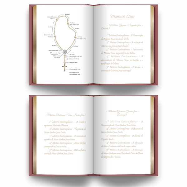 Livro de Orações Católicas Personalizado - Lembrança de Luxo para Primeira Eucaristia ou Batismo
