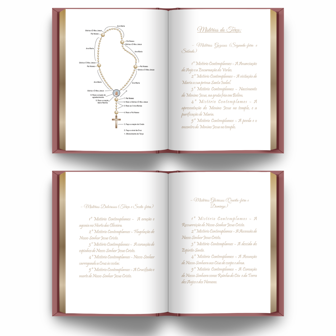 Livro de Orações Católicas Personalizado - Lembrança de Luxo para Primeira Eucaristia ou Batismo