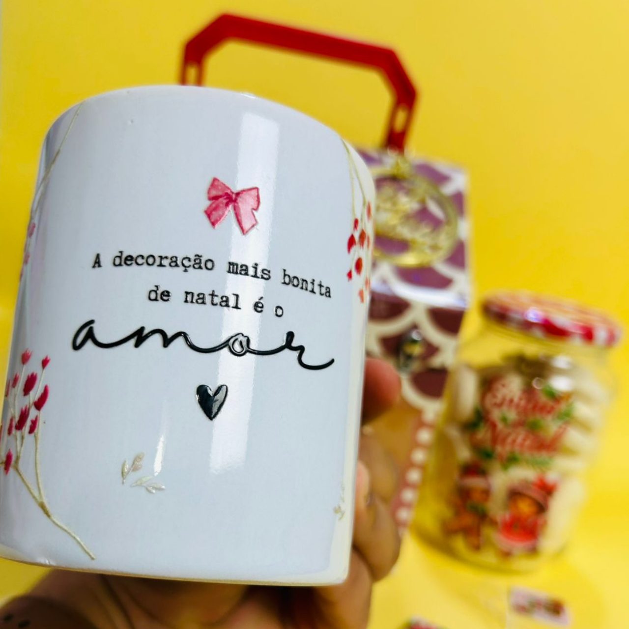 Kit DIY Faça Você Mesma: Maleta Casinha "Chá da Tarde de Natal"