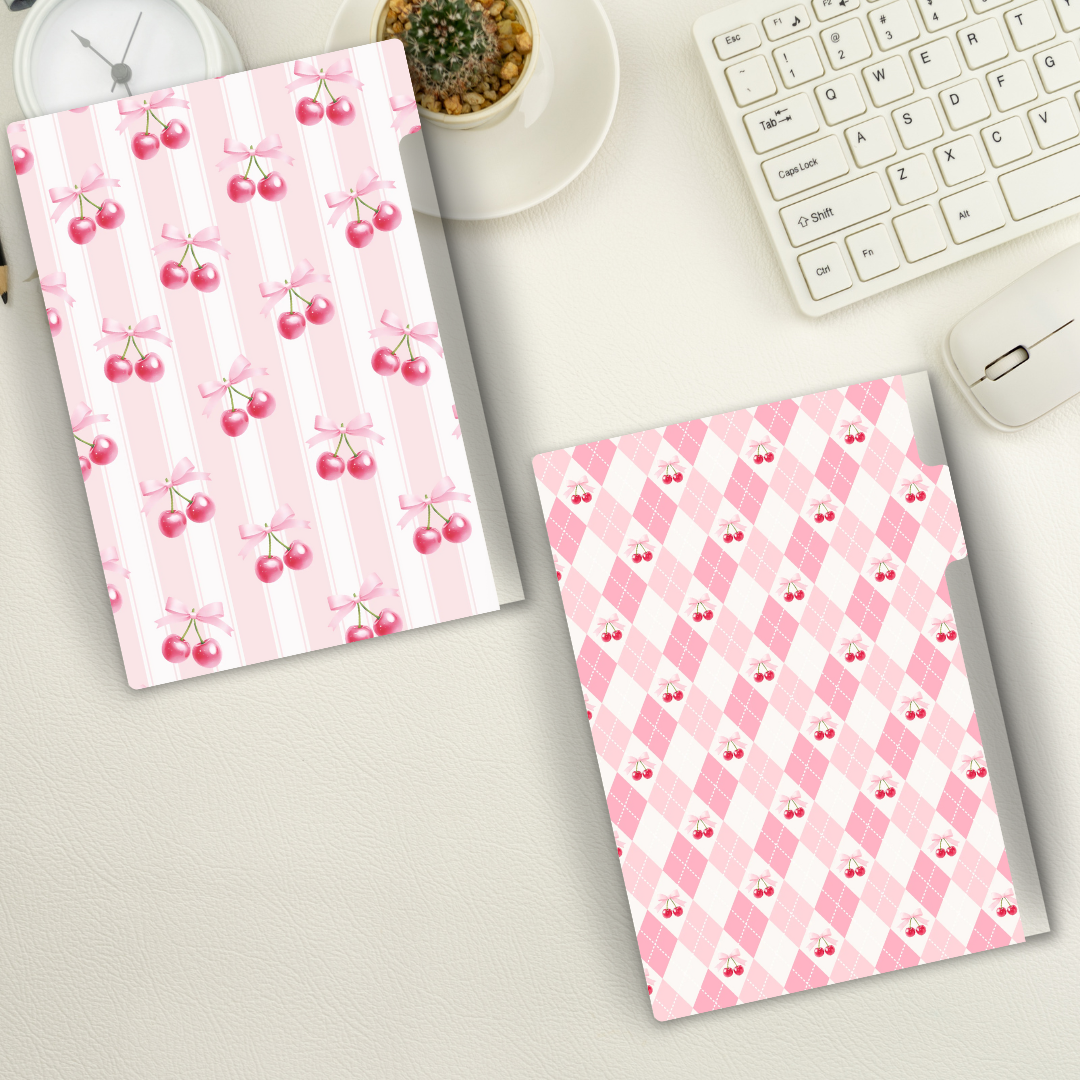 Planner Diário Permanente Personalizado "Cereja" (Holográfico) | Escolha sua Encadernação + Brindes Especiais