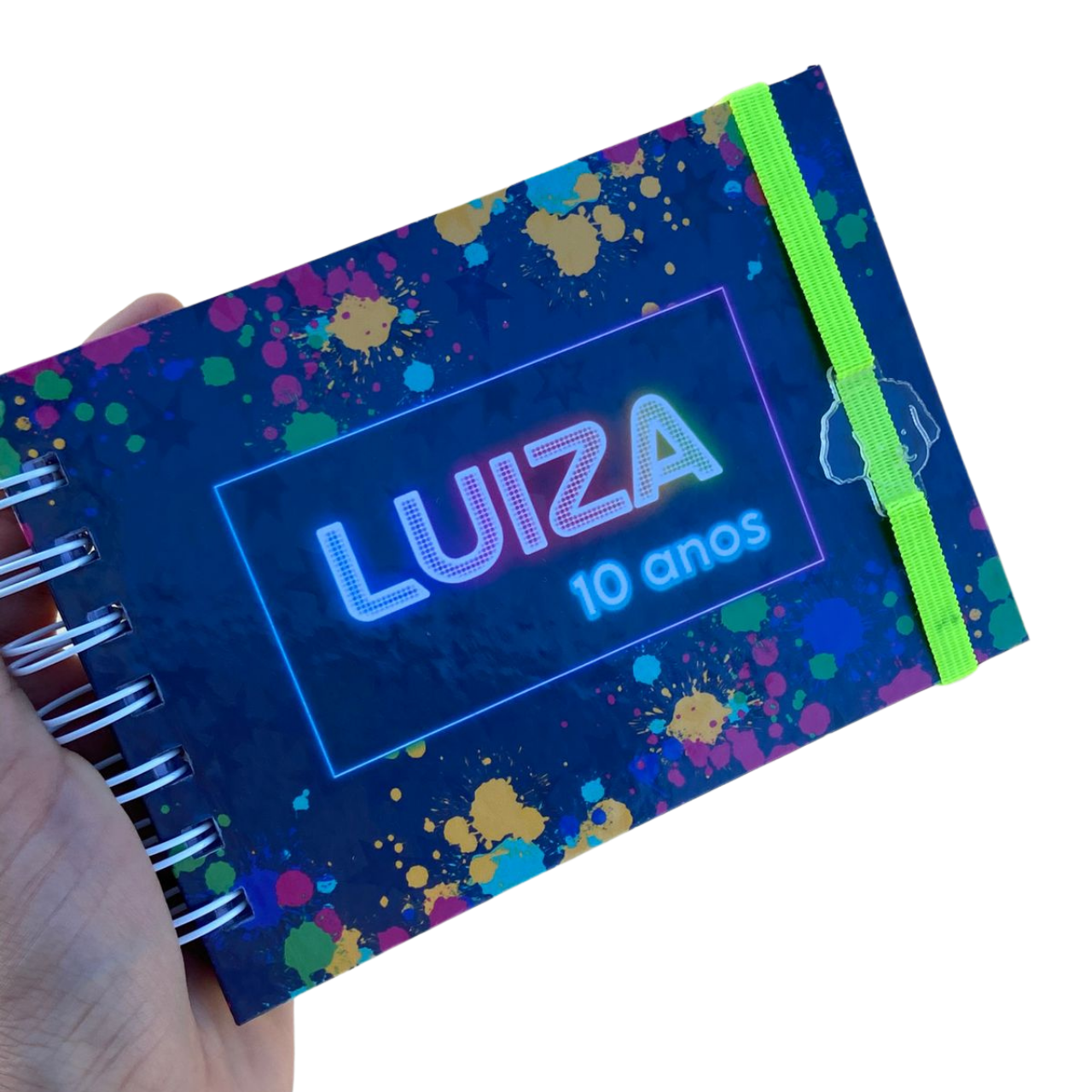 Lembrancinha Festa Neon | Mini Livro A6 Personalizado