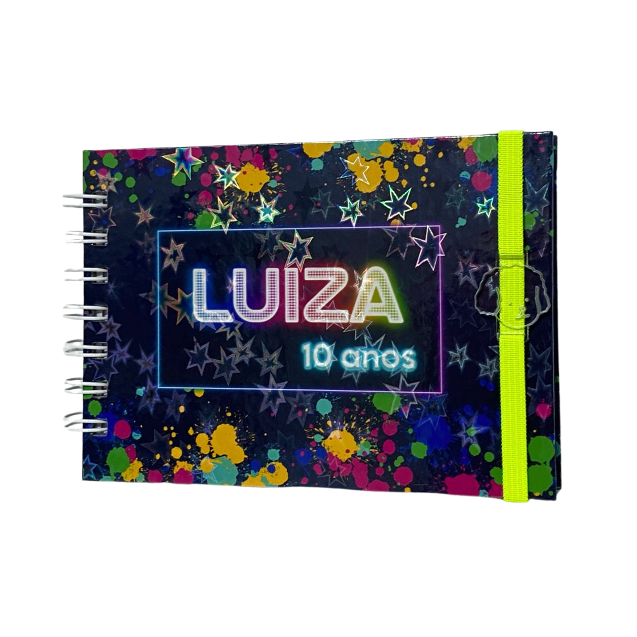 Lembrancinha Festa Neon | Mini Livro A6 Personalizado