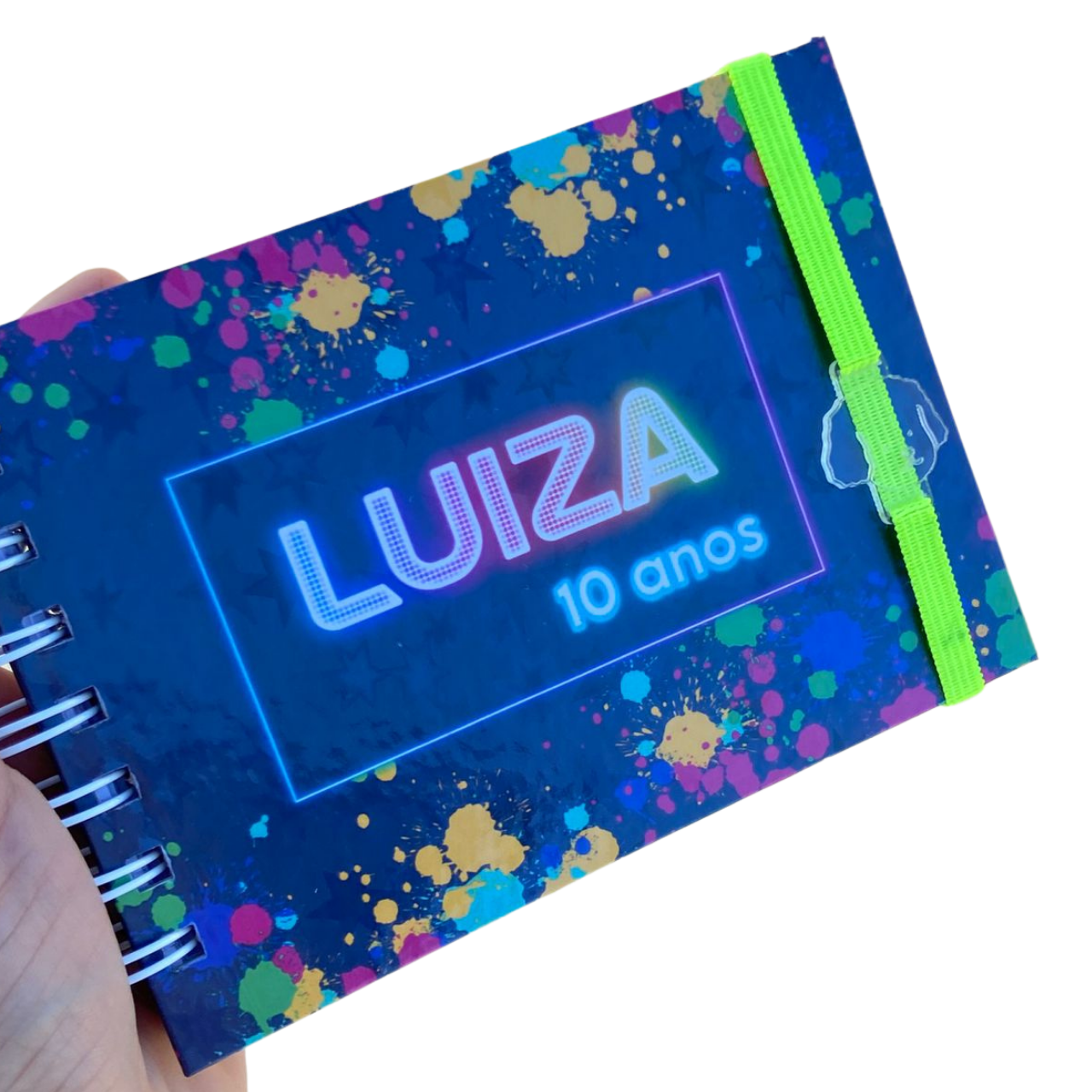 Lembrancinha Festa Neon | Mini Livro A6 Personalizado