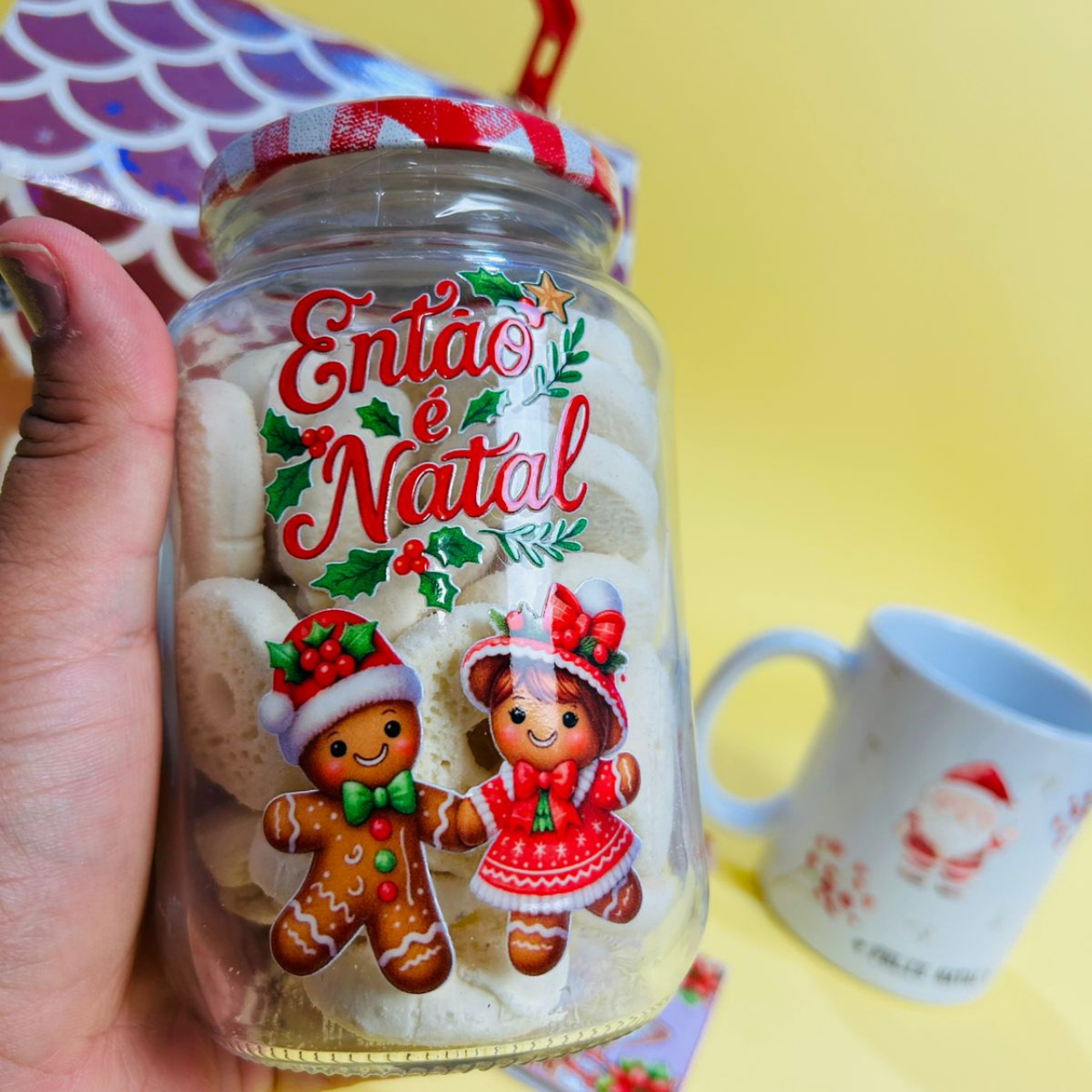 Kit DIY Faça Você Mesma: Maleta Casinha "Chá da Tarde de Natal"