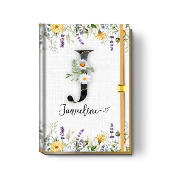 Bíblia Sagrada Letra Grande (NVI ou Católica) Personalizada | Monograma Margaridas e Lavanda + Brinde | PERFUMADA