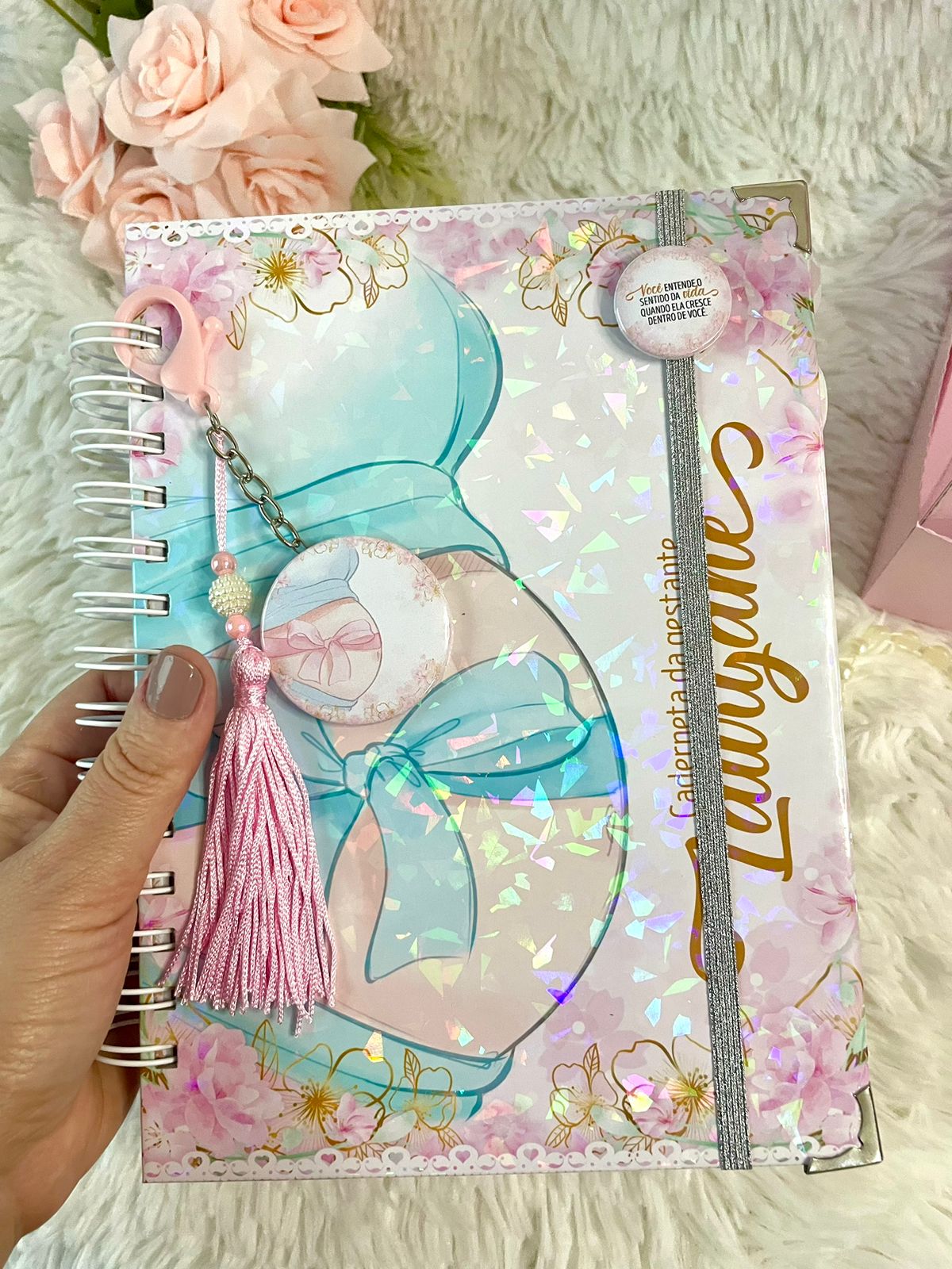 Caderneta da Gestante Personalizada (Diário de Gravidez) - Opções de Kits de Luxo com Caneca