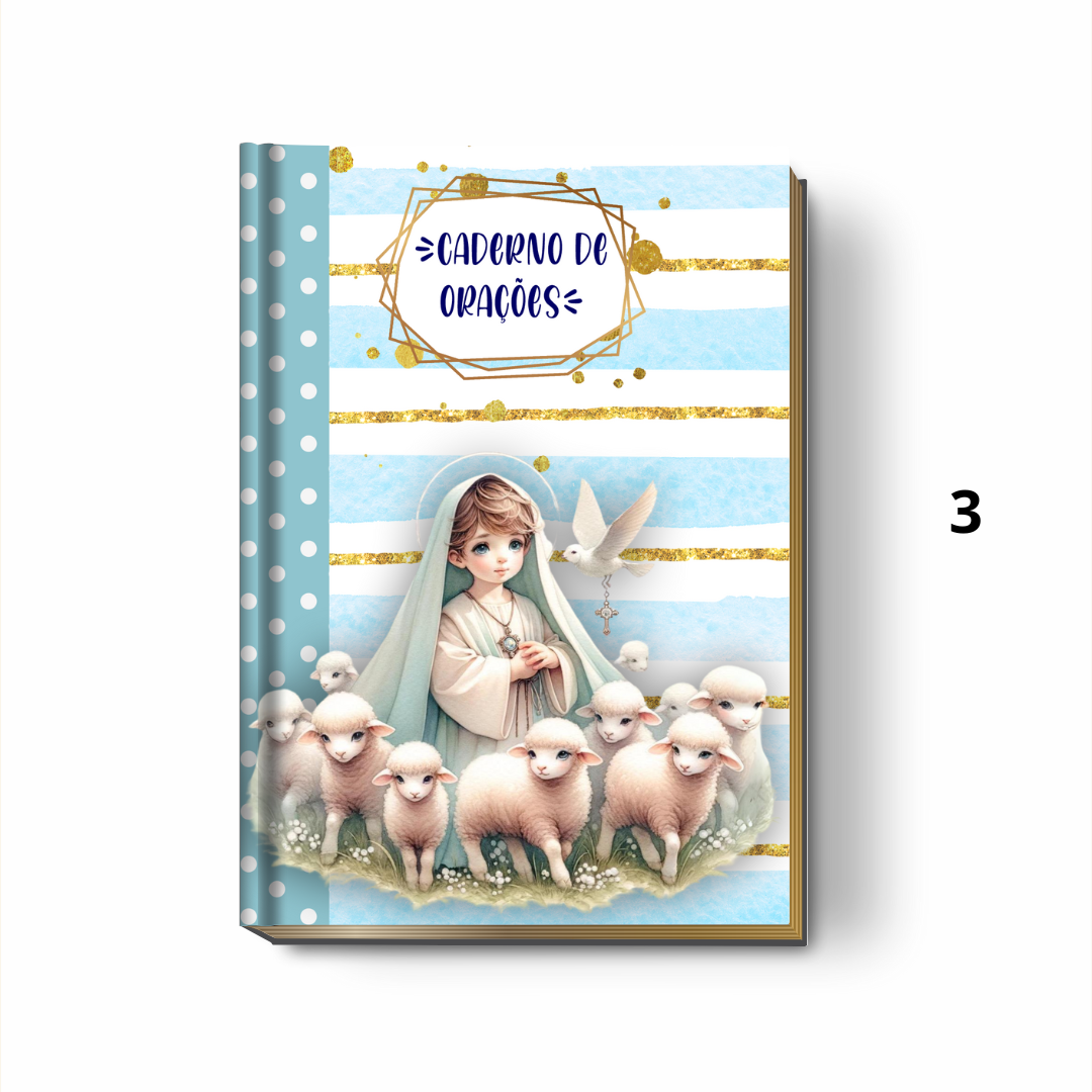 Livro de Orações Católicas Personalizado - Lembrança de Luxo para Primeira Eucaristia ou Batismo
