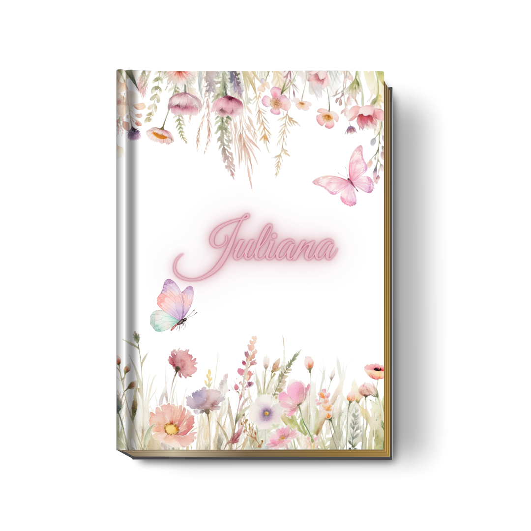 Caderneta de Vacinação Brochura (Tipo Livro) | Coleção "Mini Floral 2: Jardim das Borboletas" (3 Opções de Capa)