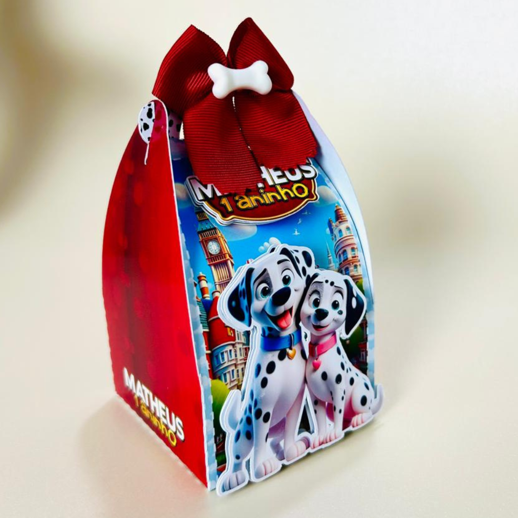 Kit festa Personalizada 101 Dálmatas - Pegue e Monte - já vai montado é só encaixar o fundo