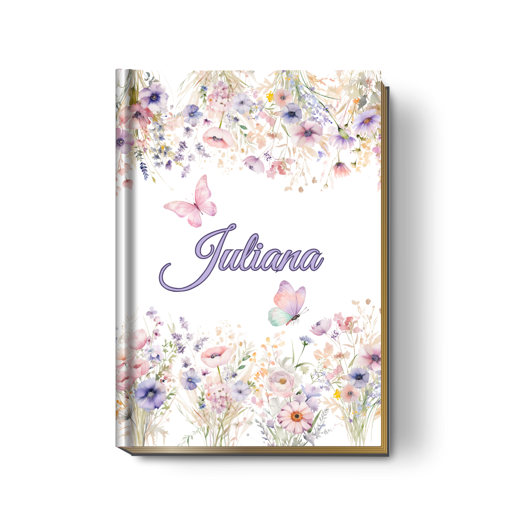 Caderneta de Vacinação Brochura (Tipo Livro) | Coleção "Mini Floral 2: Jardim das Borboletas" (3 Opções de Capa)