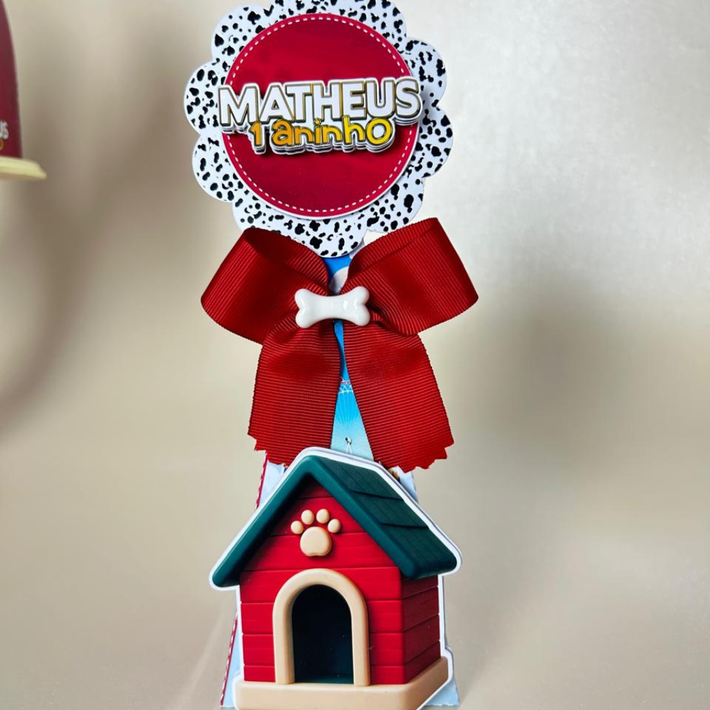 Kit festa Personalizada 101 Dálmatas - Pegue e Monte - já vai montado é só encaixar o fundo