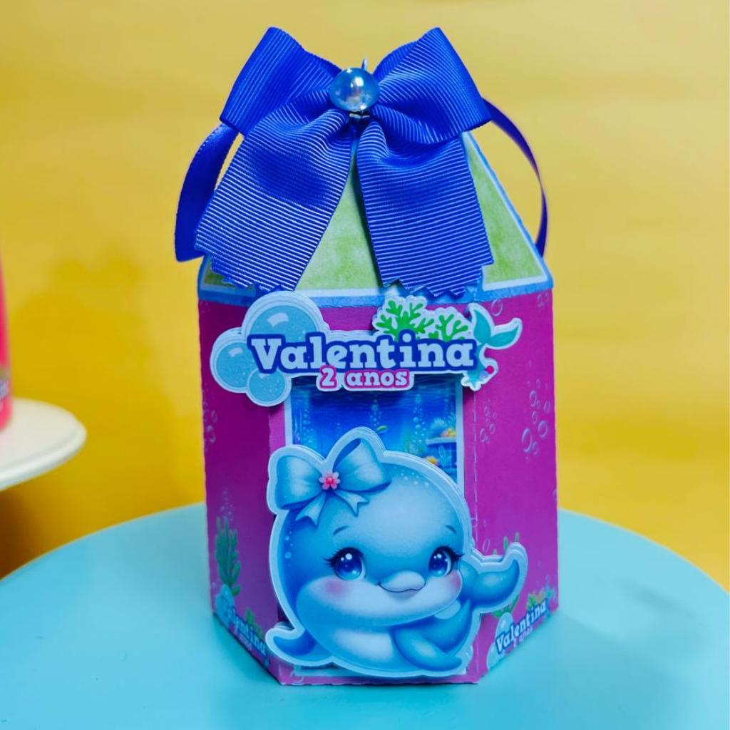 Kit festa Personalizada Fundo do Mar Menina - Pegue e Monte - já vai montado é só encaixar o fundo)