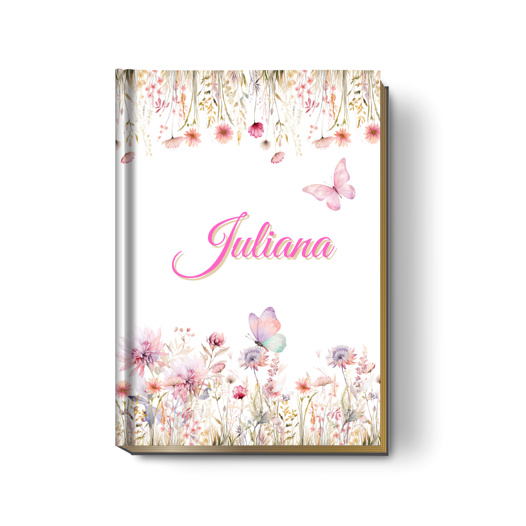 Caderneta de Vacinação Brochura (Tipo Livro) | Coleção "Mini Floral 2: Jardim das Borboletas" (3 Opções de Capa)