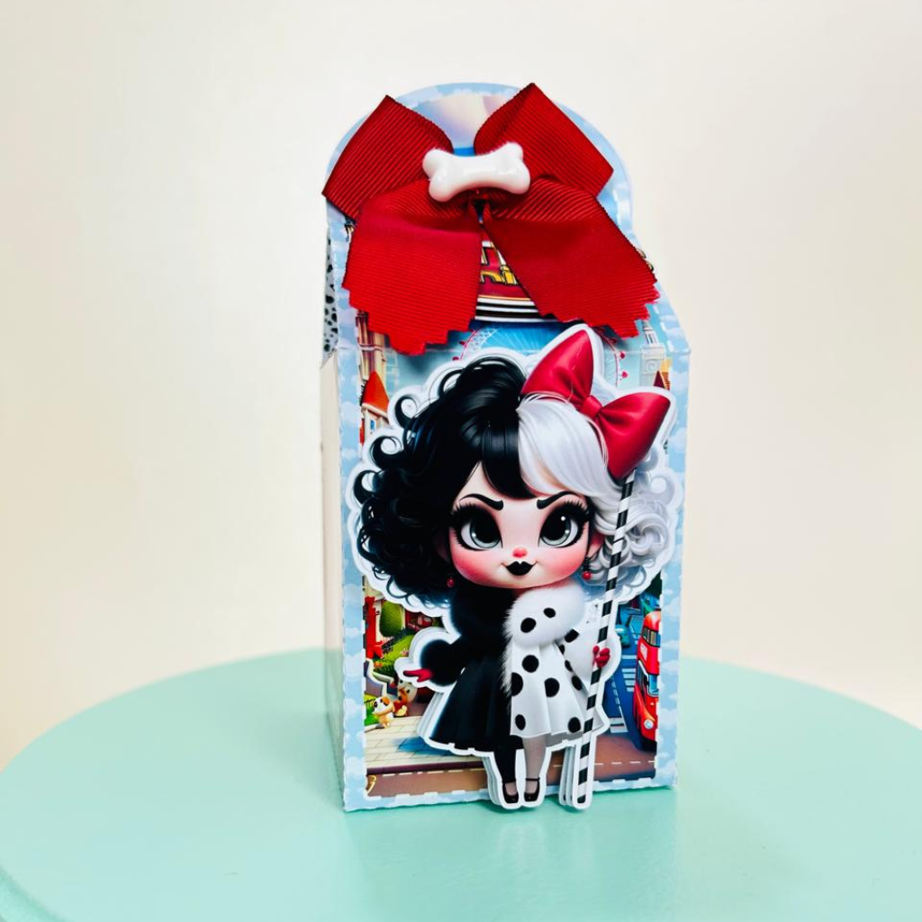 Kit festa Personalizada 101 Dálmatas - Pegue e Monte - já vai montado é só encaixar o fundo