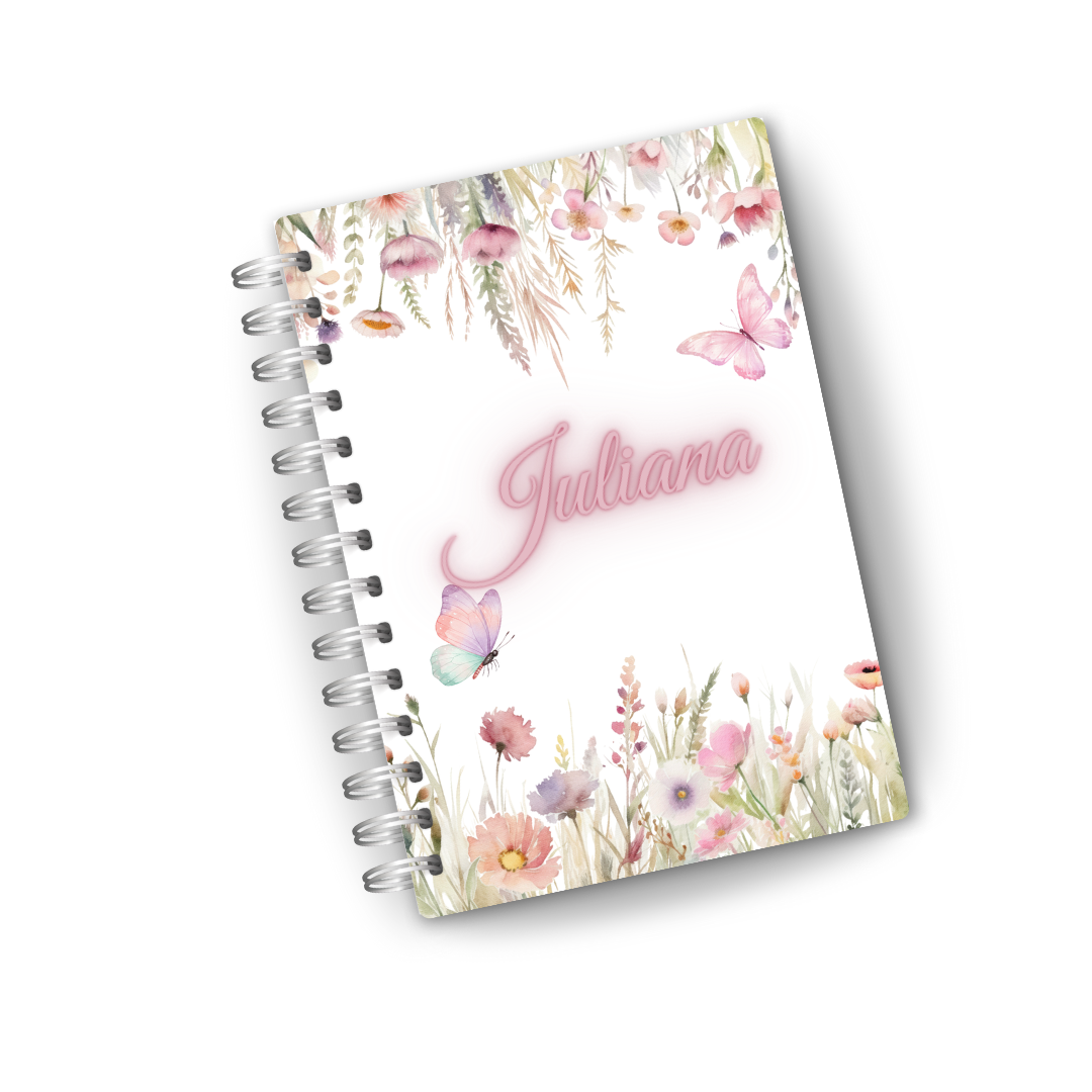 Caderneta de Vacinação Personalizada | Coleção "Mini Floral 2: Jardim das Borboletas" (3 Opções de Capa)