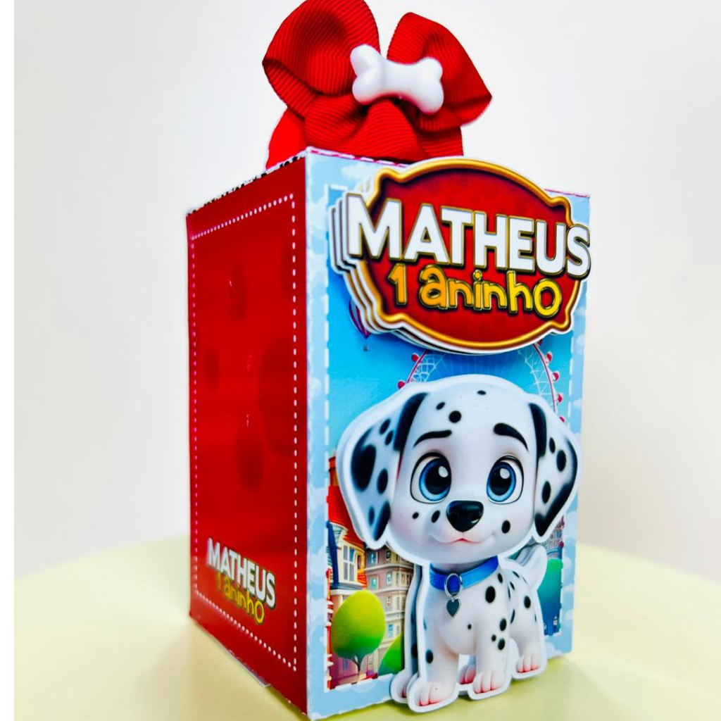 Kit festa Personalizada 101 Dálmatas - Pegue e Monte - já vai montado é só encaixar o fundo