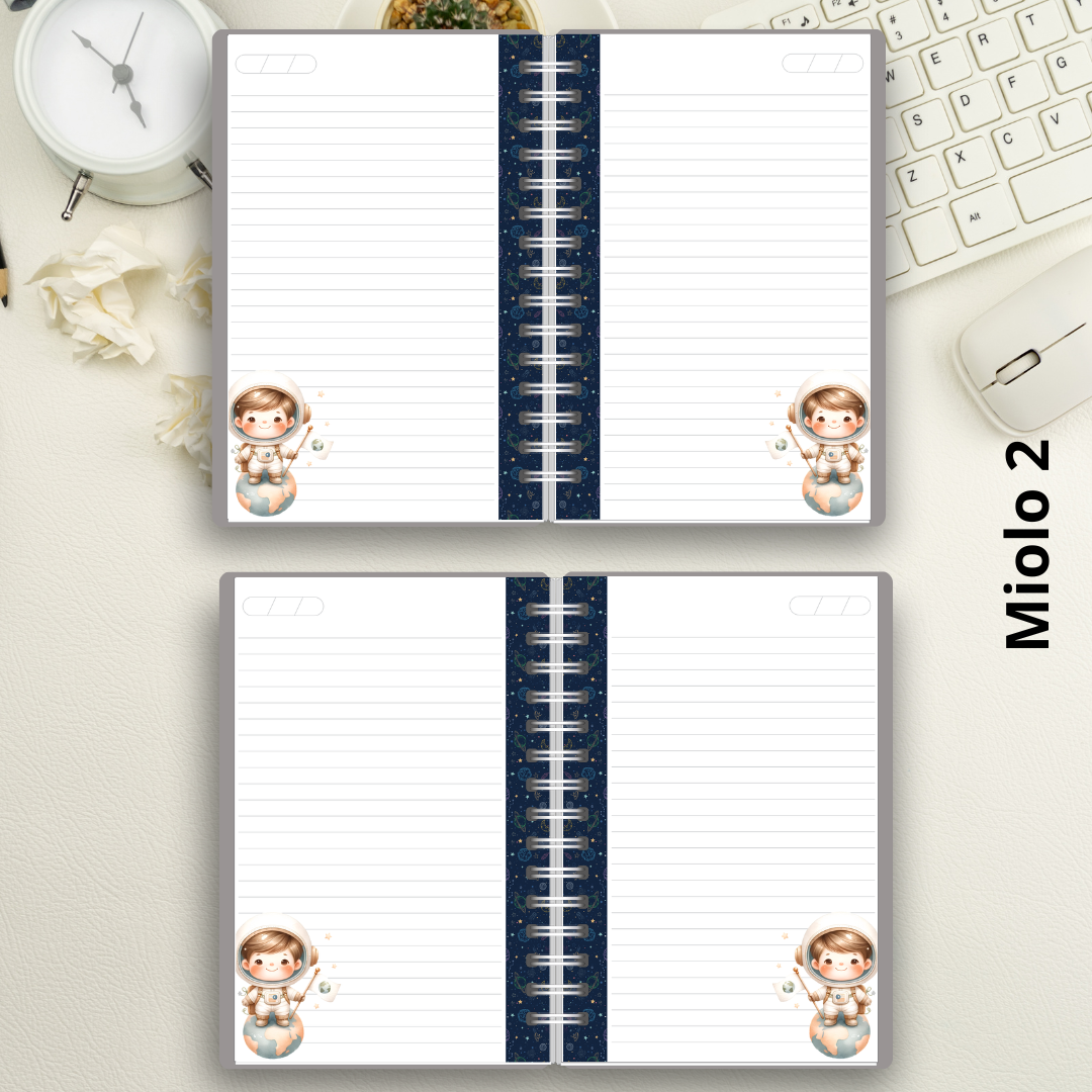 ? Caderneta de Vacinação Luxo Astronauta | Capa Dura Formato Livro (Brochura) Personalizada