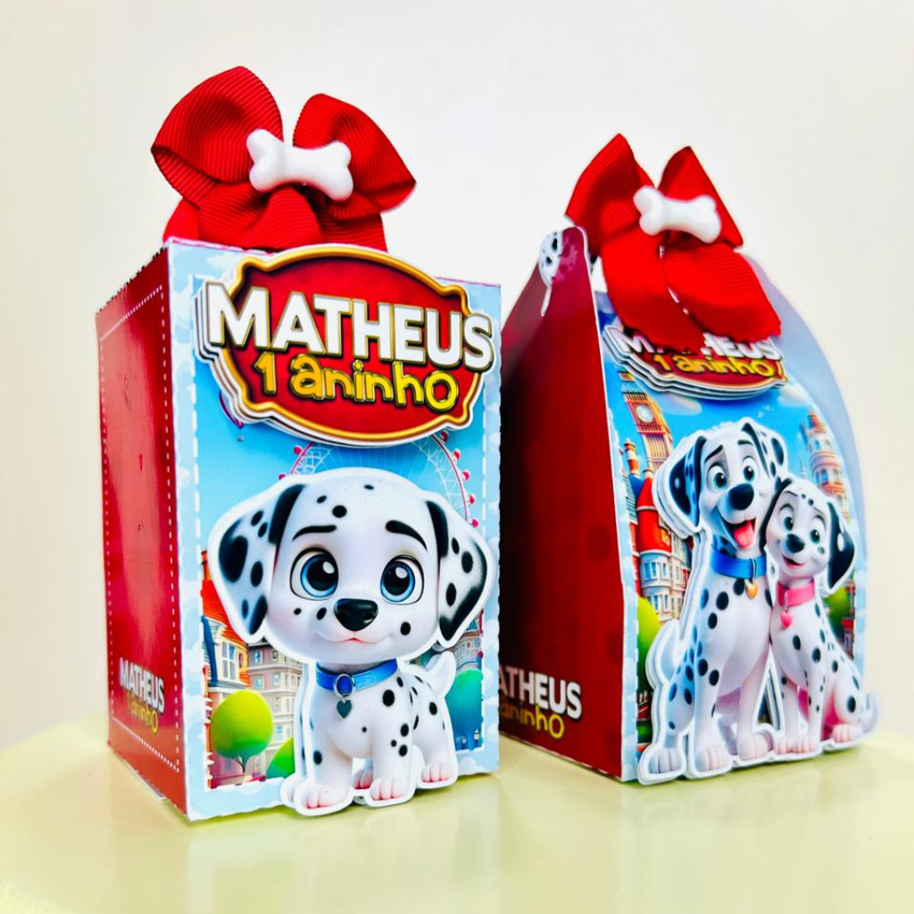 Kit festa Personalizada 101 Dálmatas - Pegue e Monte - já vai montado é só encaixar o fundo