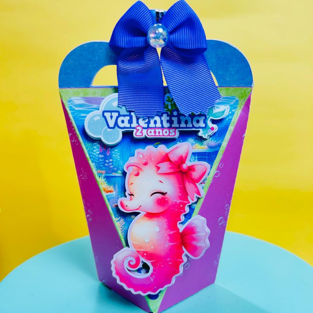 Kit festa Personalizada Fundo do Mar Menina - Pegue e Monte - já vai montado é só encaixar o fundo)