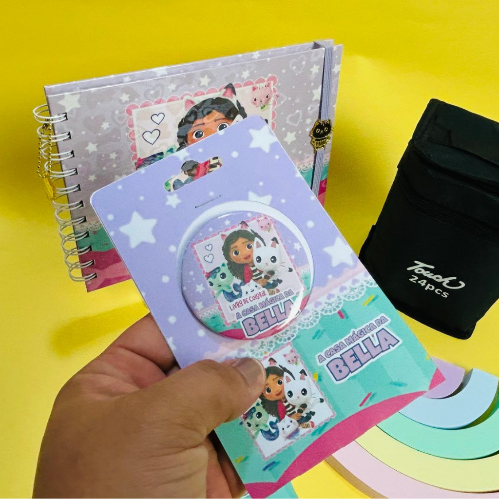 Kit de Colorir Personalizado - A Casa Mágica da Gaby