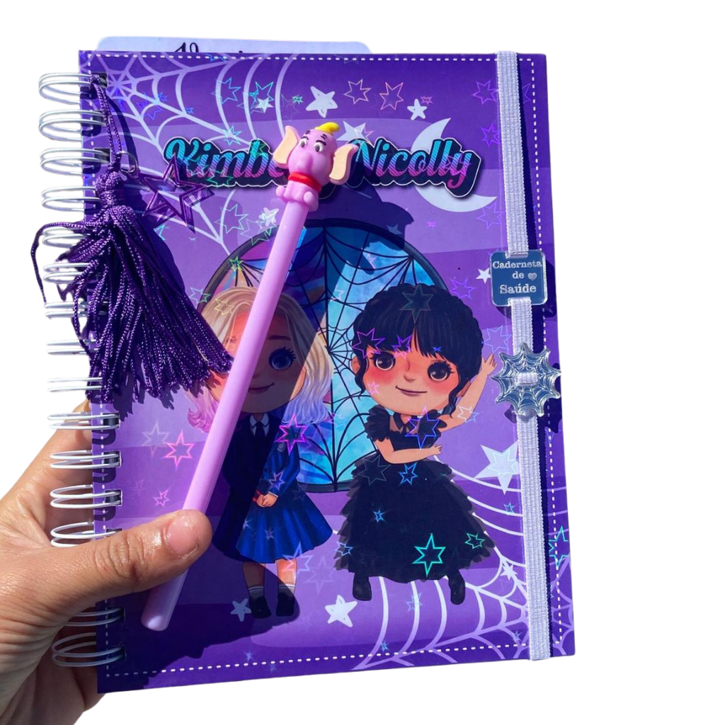 Caderneta de Vacinação Personalizada | Tema Vandinha (2 Opções de Capa)