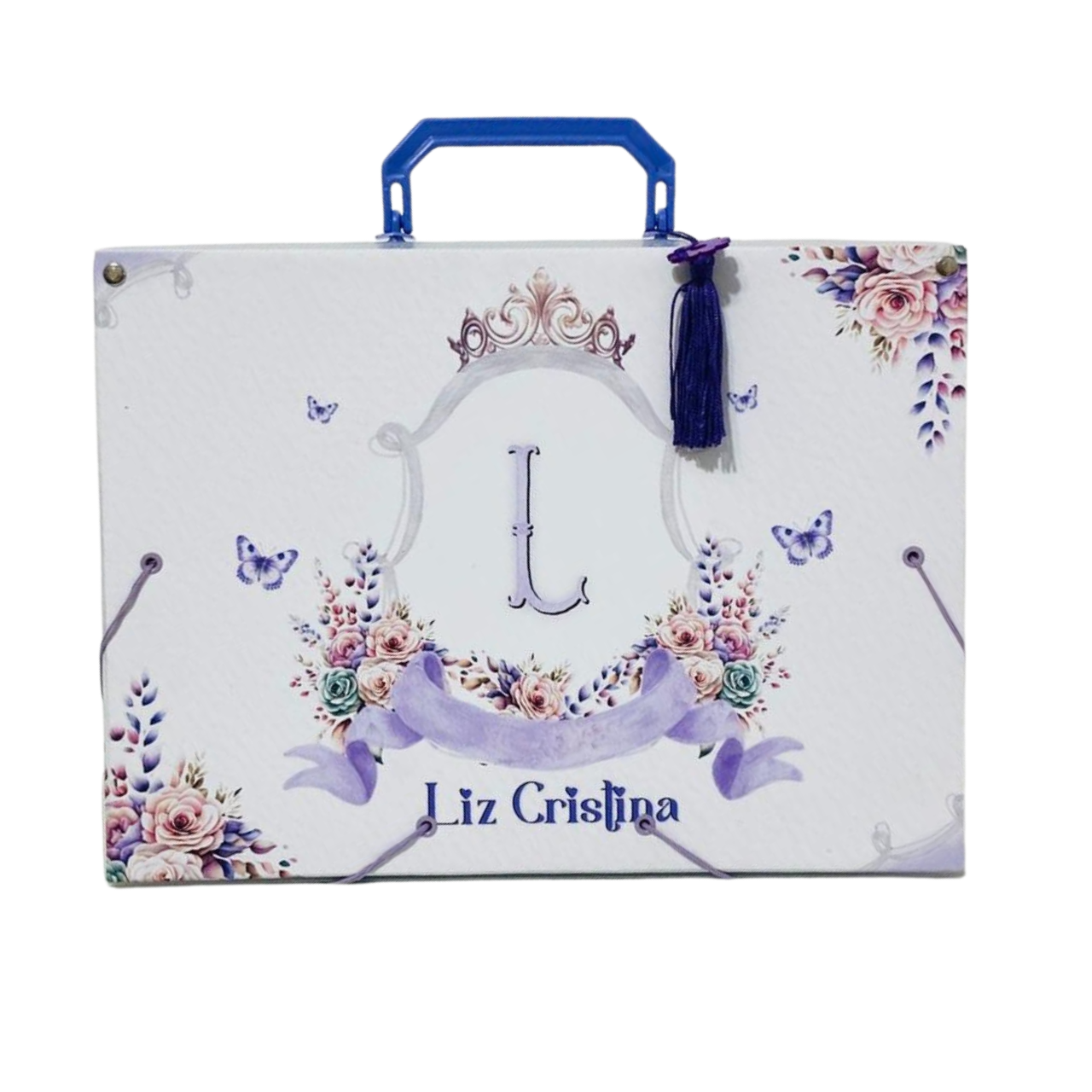 Kit Maternidade Completo Personalizado - Monograma Lilás Floral