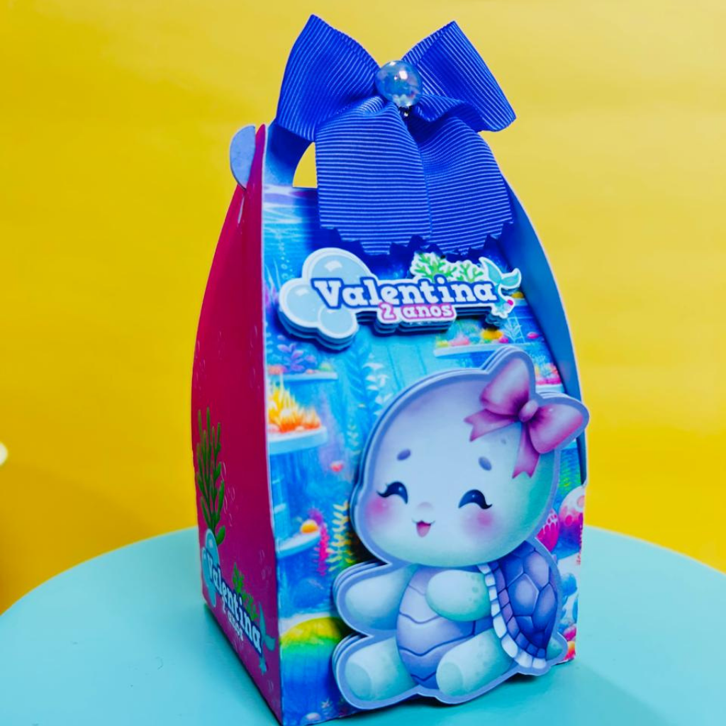 Kit festa Personalizada Fundo do Mar Menina - Pegue e Monte - já vai montado é só encaixar o fundo)